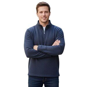 Izod NWT Heather Blue 1/4 Zip Pullover Size XL